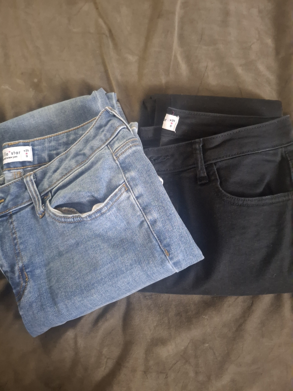 Vanilla Star Skinny Jeans - Light Blue & Black Duo
